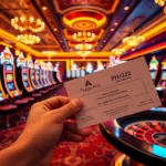 PH222 offers an exciting casino experience with players celebrating wins and vibrant slot machines.