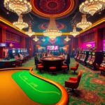 Experience the excitement at https://lc88.us/ with players enjoying poker at a vibrant casino table.