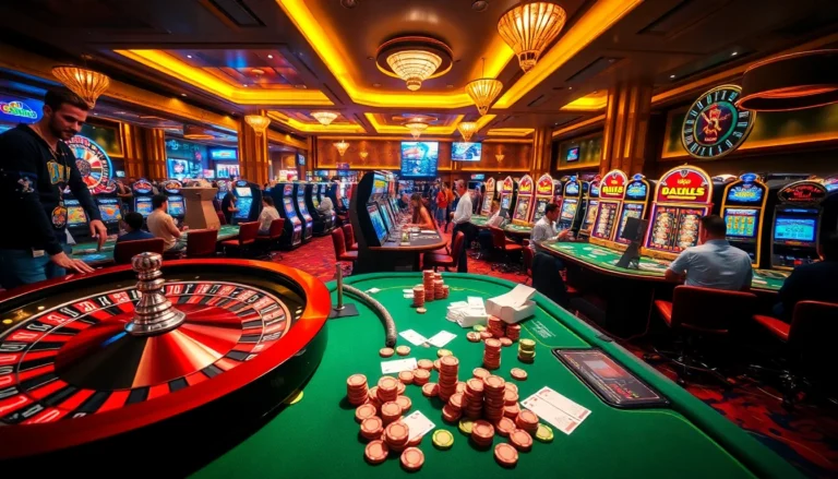 Players enjoying casino games at https://enew88.com/, highlighting the excitement of roulette and cards.