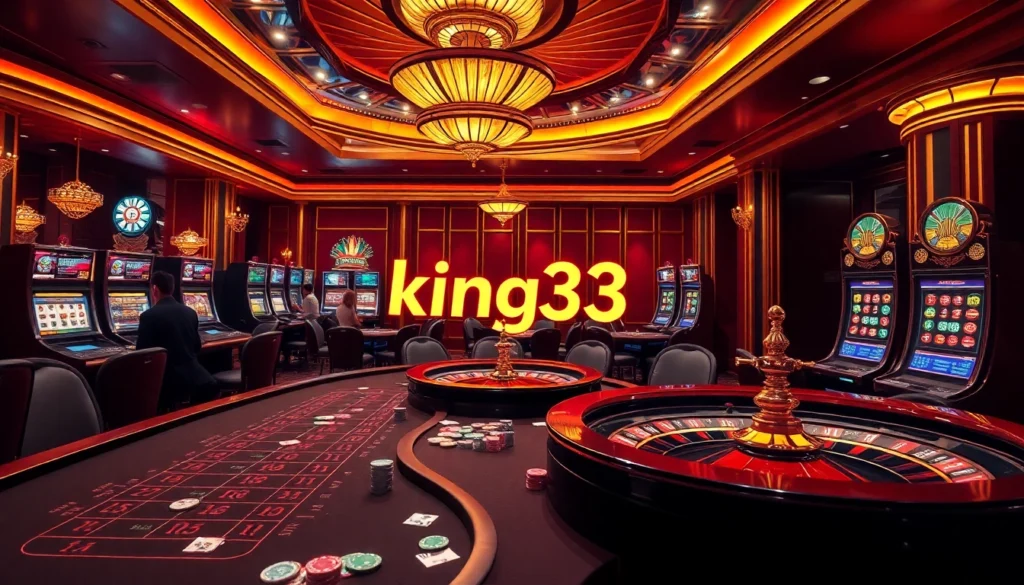 Experience the thrill of king33 while engaging in high-stakes Blackjack in a vibrant casino setting.